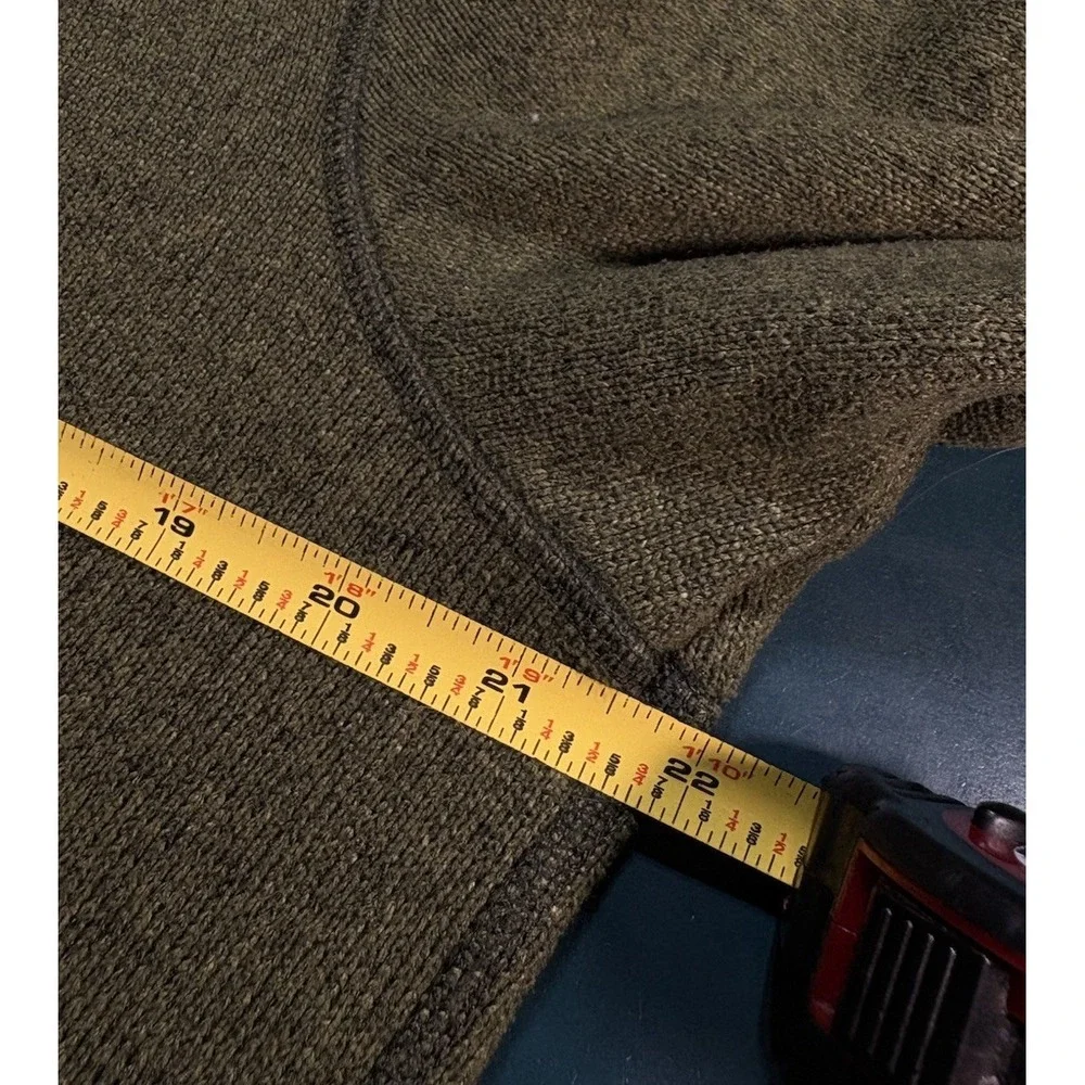 The North Face Better Sweater Quarter Zip Pullover Men's Medium Olive Green Knit